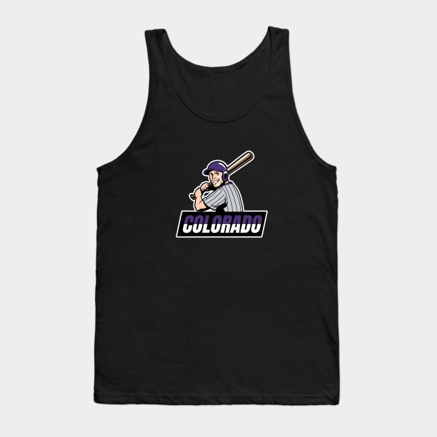 Colorado Baseball Tank Top by BVHstudio